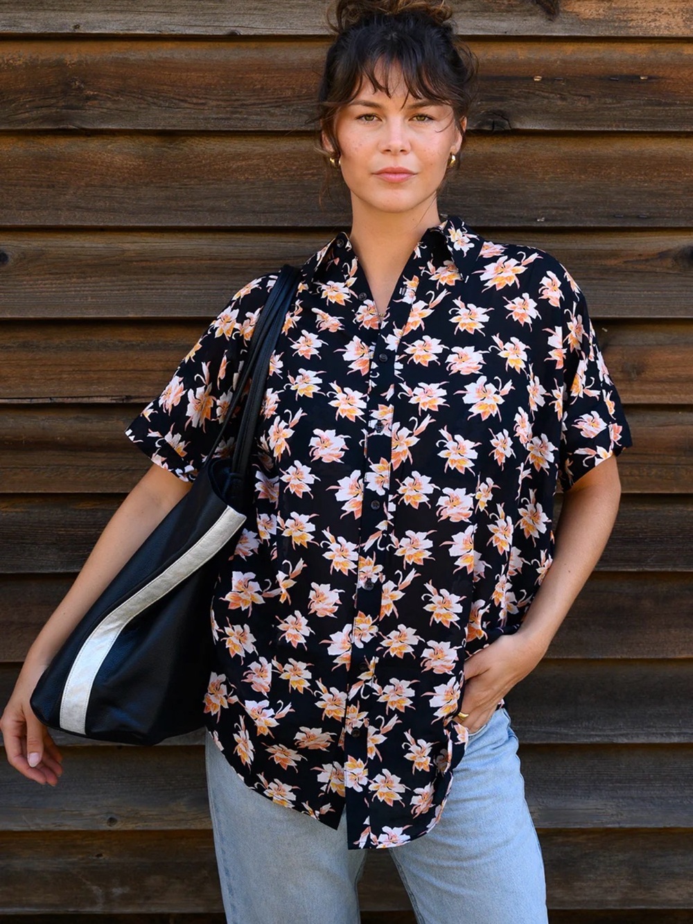 ACACIA *EXCLUSIVE* Mombasa Top in Black Vintage Aloha. - Picture 3 of 3